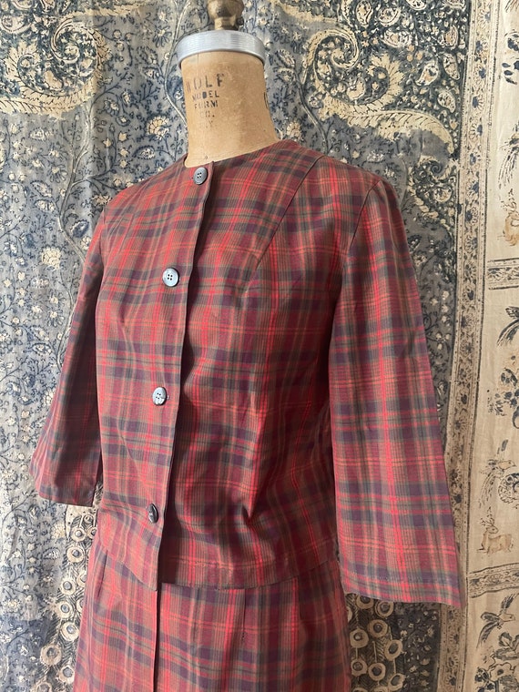 Vintage 1950’s ‘60s ladies plaid suit | matching … - image 4