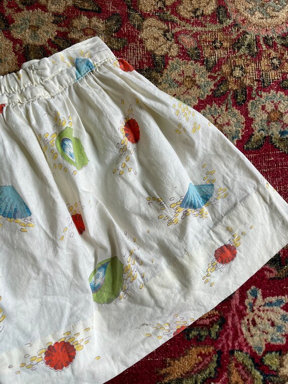 Vintage 1950’s children’s skirt, sea shell print … - image 3