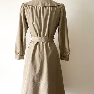 Vintage early 80s J. Gallery light tan & mauve trench coat khaki Spring jacket, belted trench coat, XS/S image 6