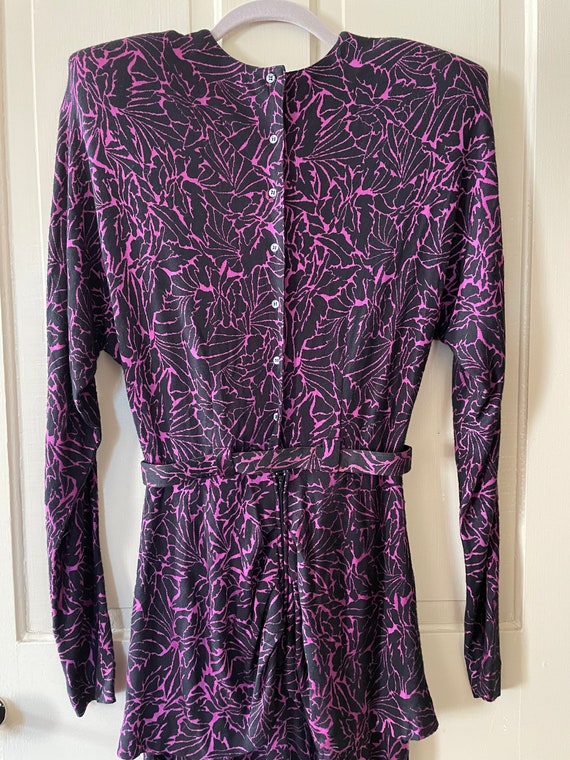 Vintage ‘80s Nicole Miller rayon knit dress with … - image 8