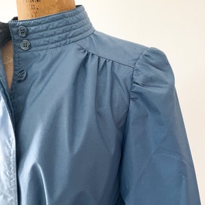 Vintage 80s lightweight rain jacket, cornflower blue Totes belted trench coat, Spring rain jacket, XS/S image 6