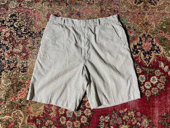 Vintage ‘60s ‘70s men’s plaid shorts | soft cotto… - image 1