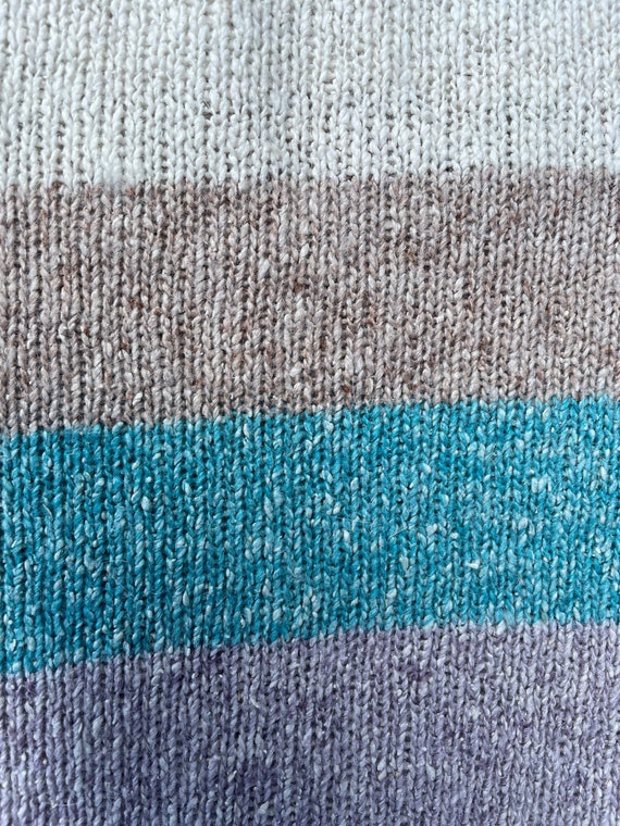 Vintage early ‘80s silk & angora striped sweater … - image 5