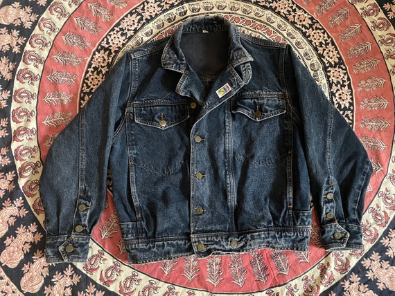 Vintage 80s GASOLINE JEANS Dark Stonewash Denim Jacket - Etsy