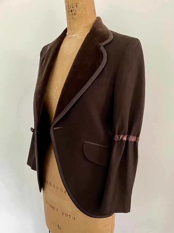 Vintage ‘70s After Six boys’ tuxedo blazer | choc… - image 8