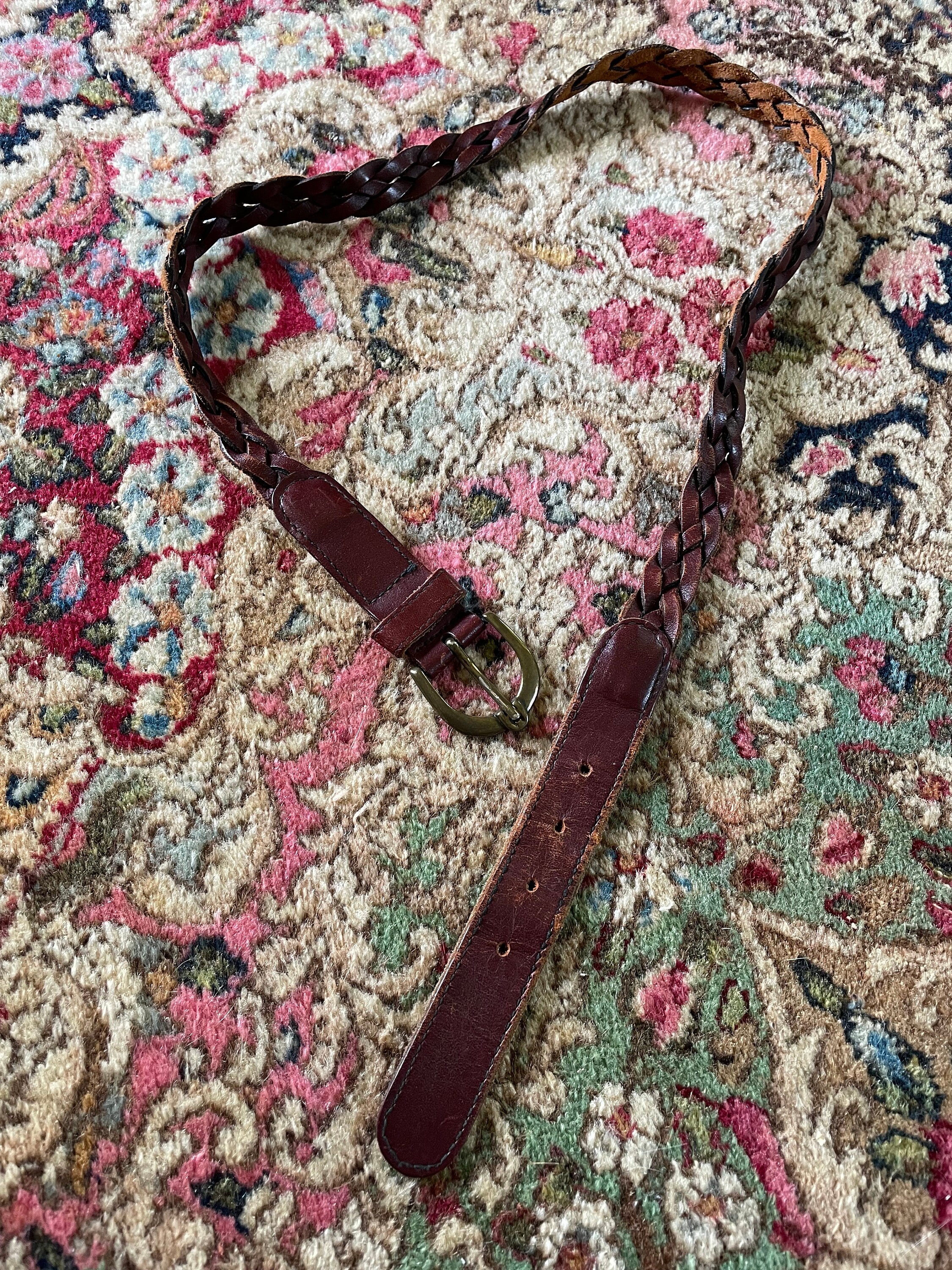 EITENNE AIGNER Vtg 80\'s Classic Preppy Red Leather Belt Brass Buckle 38 Italy Etienne Aigner Belt Vintage - Etsy main image 4