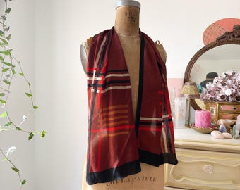 Vintage Hattie Carnegie silk scarf | gorgeous Fall colors, Autumn scarf, designer scarf