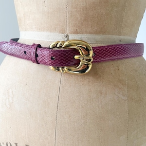 Vintage ‘80s Leather Shop genuine snakeskin belt | fuschia pink snake skin belt, Taiwan ladies S