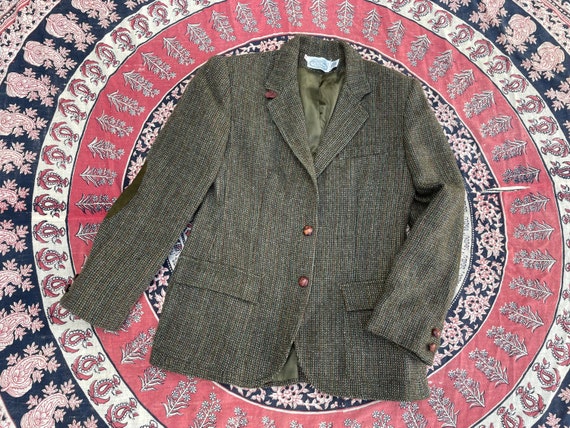 Bespoke Tweed Jacket Made in the Late 1970s. Houndstooth