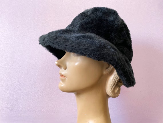 Vintage 1960’s black fuzzy faux fur bucket hat| ‘… - image 7