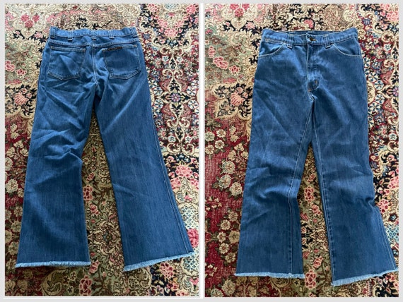 Vintage 1970’s high waisted & wide leg jeans | 70… - image 1