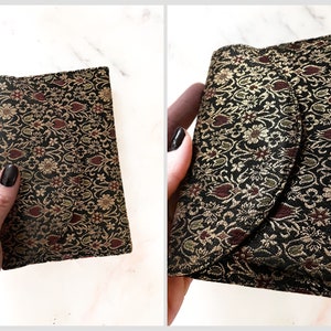 Vintage 1950s 60s Dorcet Fifth Avenue brocade mini clutch / cocktail wallet, lipstick, card holder image 9