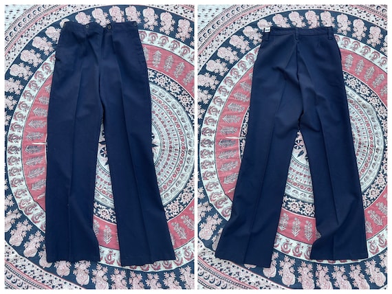 Vintage Wool Deep Blue Sailor Pants Size 6 