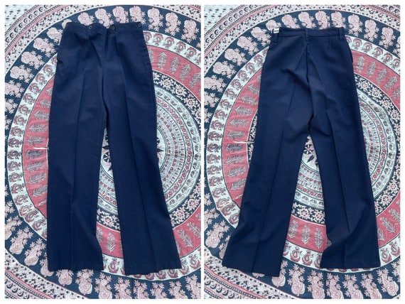 Vintage Wool Deep Blue Sailor Pants Size 6 