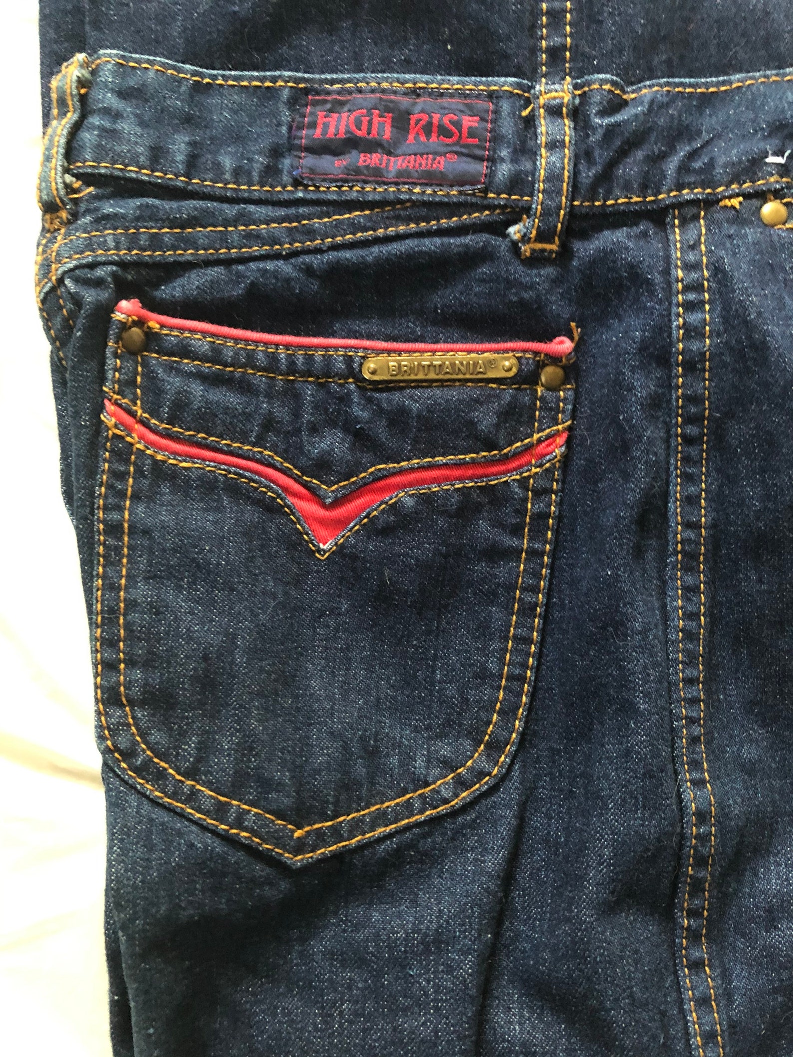 Vintage 70s 80s BRITANNIA ultra high waisted disco jeans Etsy