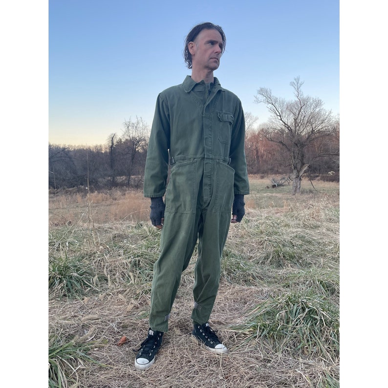 M military chore wear VIntage US ARMY cotton sateen coveralls