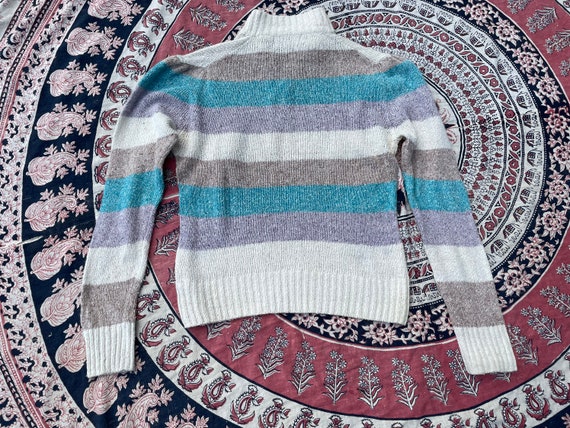 Vintage early ‘80s silk & angora striped sweater … - image 7