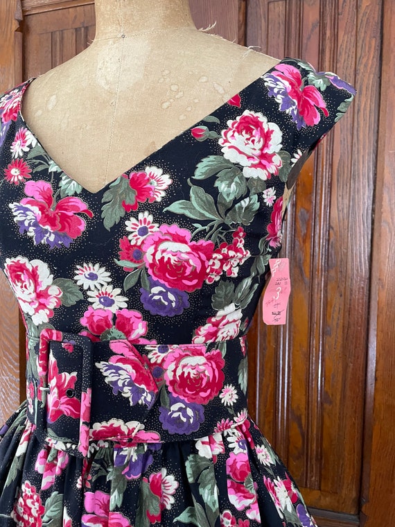 Vintage ‘80s party dress, fit & flare mini dress,… - image 2