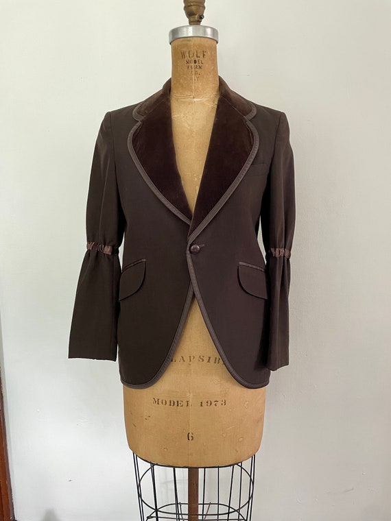 Vintage ‘70s After Six boys’ tuxedo blazer | choc… - image 7