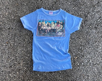 Rare vintage 1975 Rock Dreams book promo tshirt | ladies ‘70s collectible music tee, baby blue, rock n roll tshirt, XS/S