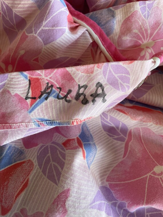 Vintage 1970’s Regal Rose pink tropical floral ho… - image 10