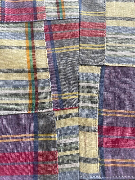 Vintage ‘80s ‘90s J. PRESS plaid madras patchwork… - image 3