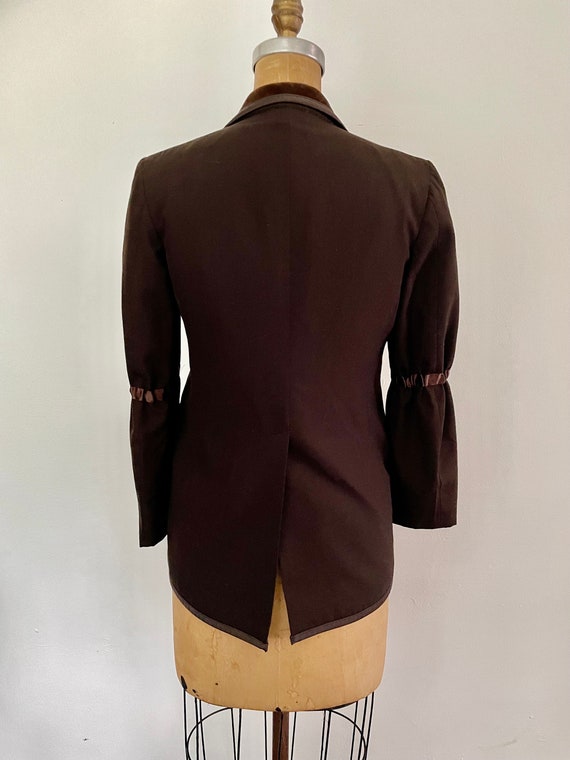 Vintage ‘70s After Six boys’ tuxedo blazer | choc… - image 10