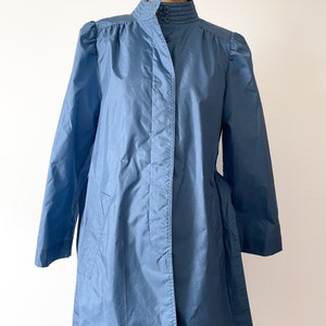 Vintage 80s lightweight rain jacket, cornflower blue Totes belted trench coat, Spring rain jacket, XS/S image 5