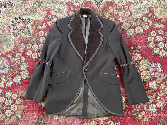 Vintage ‘70s After Six boys’ tuxedo blazer | choc… - image 1