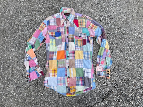 Vintage 1970’s Indian madras patchwork shirt | ‘70