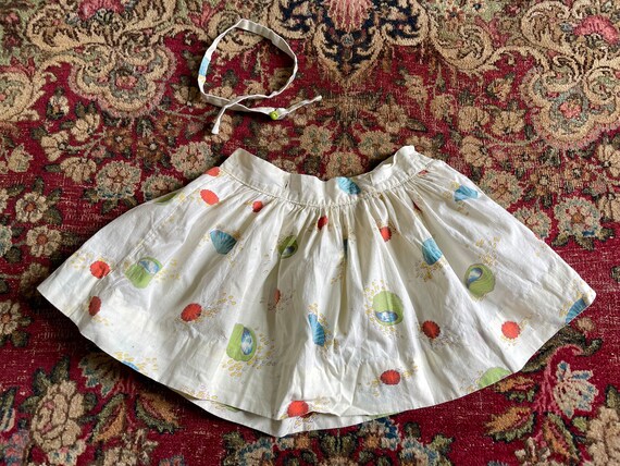 Vintage 1950’s children’s skirt, sea shell print … - image 6