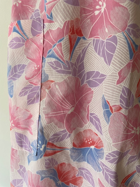 Vintage 1970’s Regal Rose pink tropical floral ho… - image 3