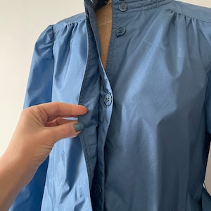 Vintage 80s lightweight rain jacket, cornflower blue Totes belted trench coat, Spring rain jacket, XS/S image 2