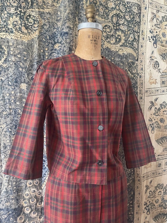 Vintage 1950’s ‘60s ladies plaid suit | matching … - image 2