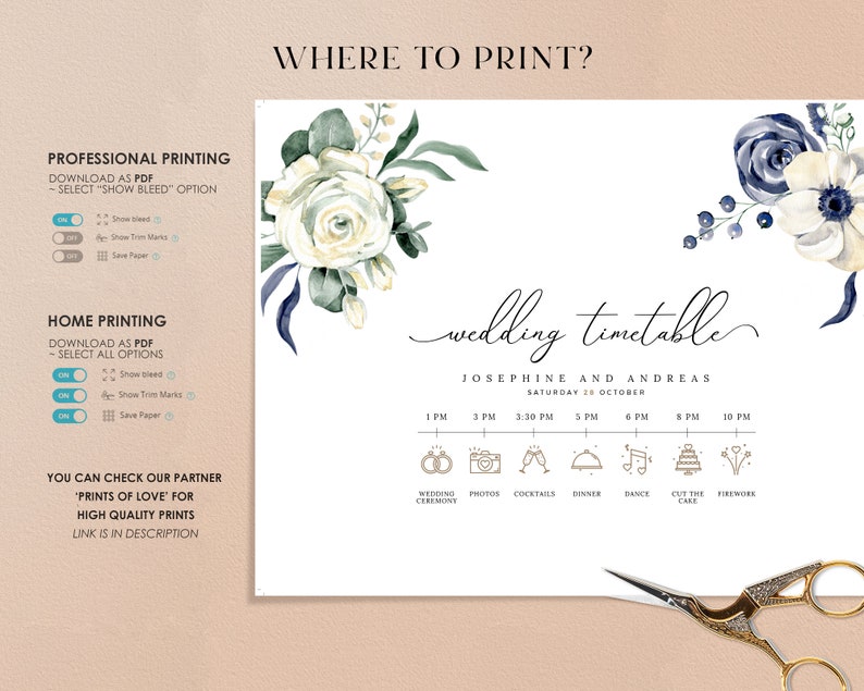 Printable Wedding Day Schedule Order of Events Sign DAZA Editable Wedding Sign Wedding Timeline Poster Wedding Timeline Sign Template
