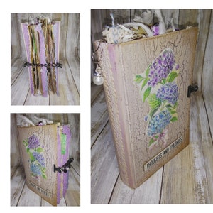 Beautiful Handmade Junk Journal/Colorful Flower Theme/Mixed Paper /Diary