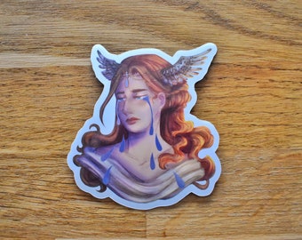 Renaissance harpy | metallic matte vinyl sticker