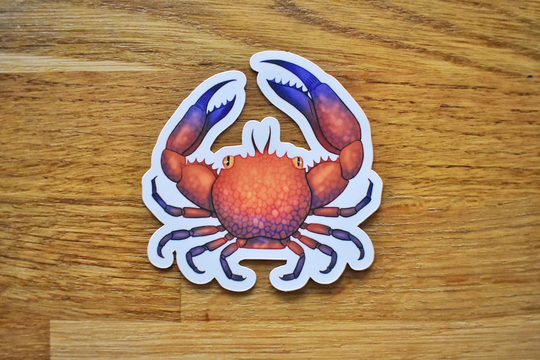 Crab | Matte Vinyl Sticker - Etsy