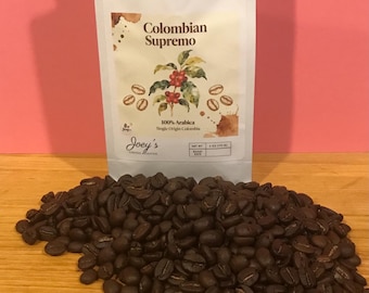 Colombian Supremo Coffee, Hand-Roasted Single Origin, 4 oz