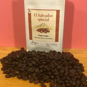 El Salvador Single Origin Coffee, Hand-Roasted Specialty Coffee, 4 oz