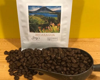 Hand-Roasted Nicaragua Single Origin Coffee, Dark Cocoa, Vanilla, 4 oz