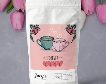Granos de café tostados a mano, día de San Valentín, día de la madre, regalo de cumpleaños, regalo para amantes del café, 4 oz.