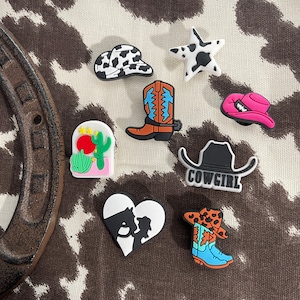 Rubber Shoe Charms, Western Charms, Western Shoe Charm For Crocs, Western Boot, Western Hat,Cactus, Cowgirl, Western Jibbitz, Horse Lovers