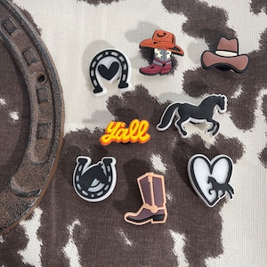 Rubber Shoe Charms, Western Charms, Western Shoe Charm For Crocs, Western Boot, Western Hat,Cactus, Cowgirl, Western Jibbitz, Horse Lovers