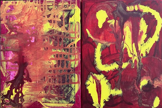 Zwei Kunstbilder Pictures "Sharp or blurred?" Series, Maße: je 30 cm x 40 cm x 1,7 cm