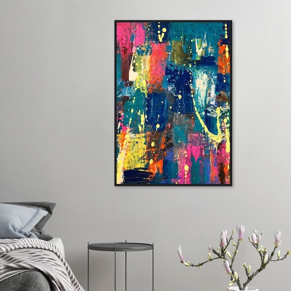 Premium-Poster "Life" aus mattem Papier mit Holzrahmen, Größe 70 x 100 cm