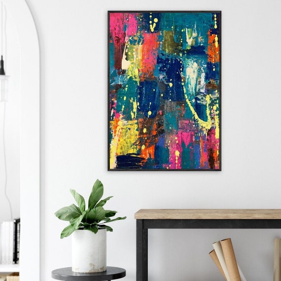 Premium-Poster „Life“ mit Holzrahmen mit mattem Papier in Museumsqualität, Größe 70 x 100 cm