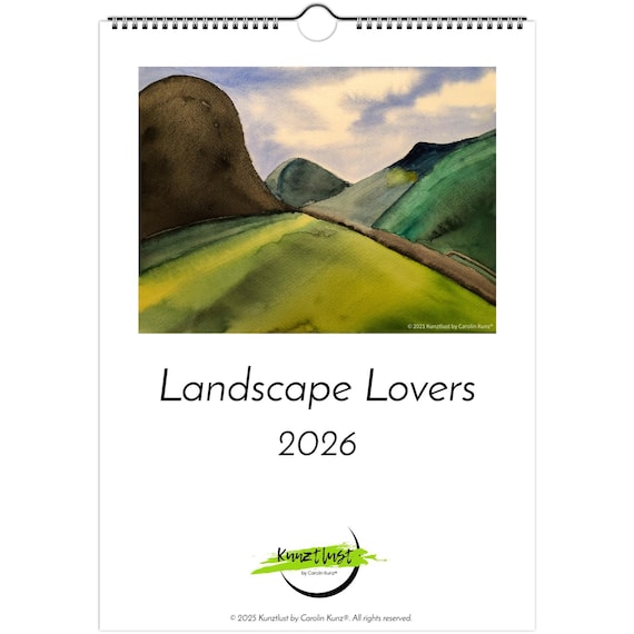 Wall calendar 2026 Wall calendar Watercolour Aquarelle