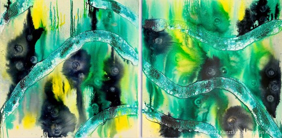 Kunstbild Pictures „The waves of life“, Maße: 80 cm x 80 cm x 1,7 cm