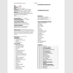 Nurse Practitioner/Physician Assistant Adult Typhon Worksheet